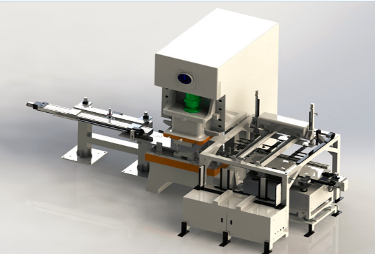 Stamping robot for long strip material